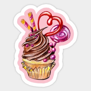 delicious cupcake Sticker